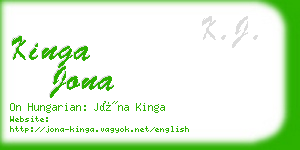 kinga jona business card